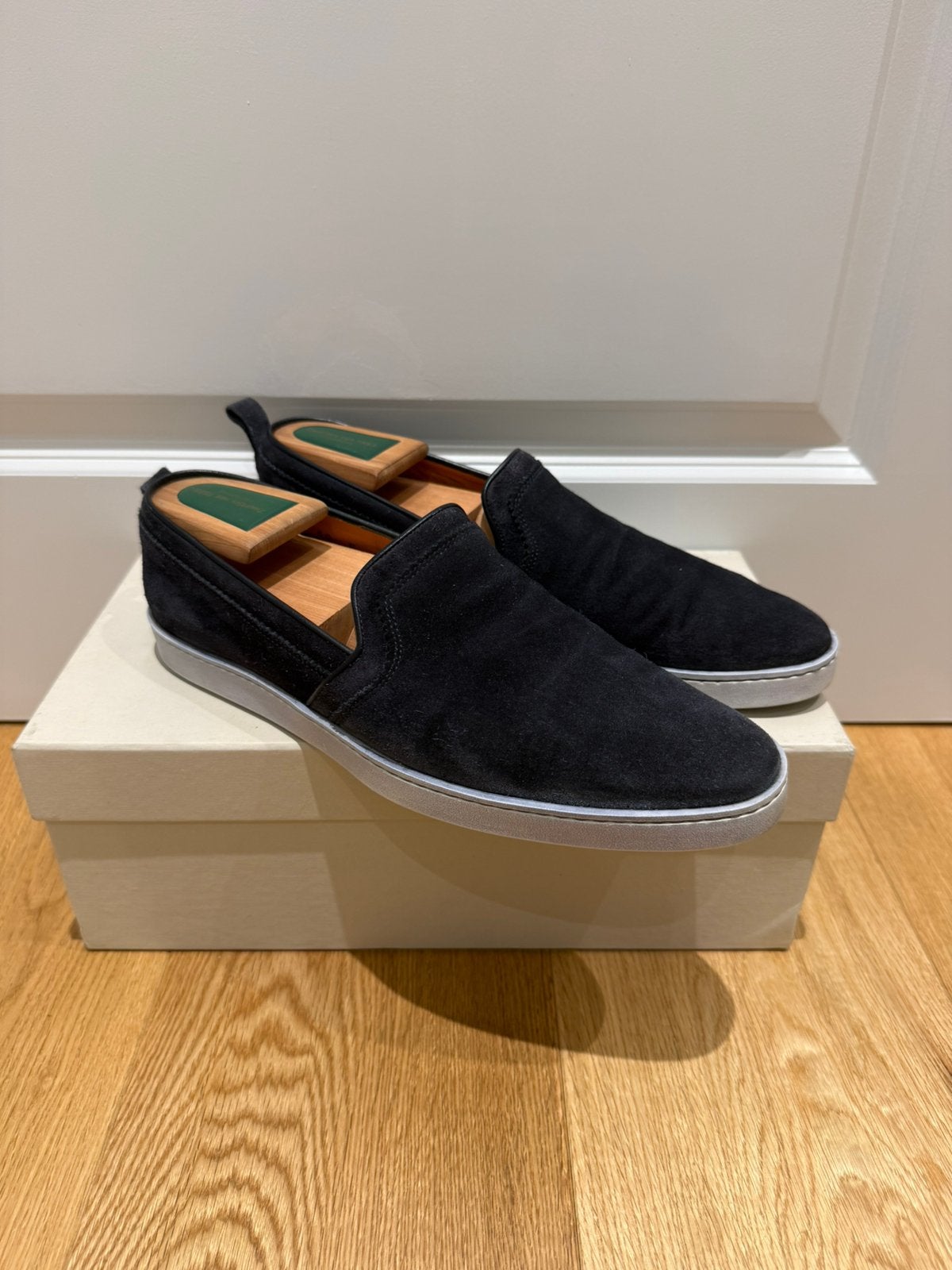 Santoni Loafers | UK 8 | (176), Loafers, Zo goed als nieuw, Verzenden, Blauw