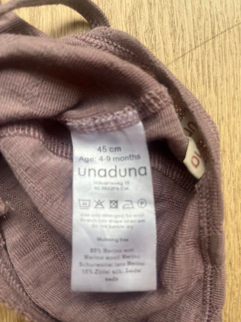 Unaduna Muts Merino Wol Zijde 4-9 maanden, Kinderen en Baby's, Babykleding | Mutsen, Sjaals en Wanten, Jongetje of Meisje, Ophalen of Verzenden