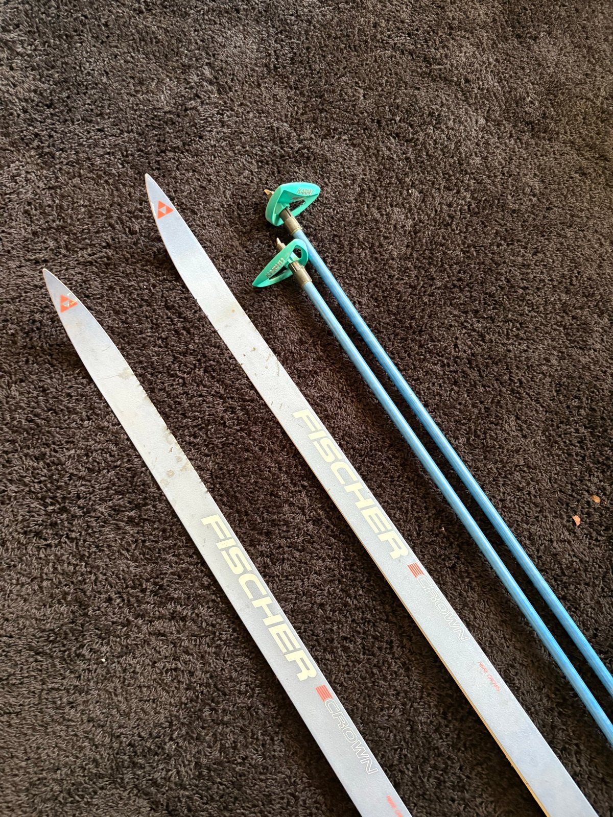 Vintage Fischer Langlaufski's met stokken - Antiek, Ophalen, Ski's, Fischer, Gebruikt