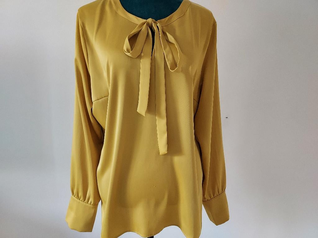 EXPRESSO blouse maat 46 kleur okergeel, Kleding | Dames, Blouses en Tunieken, Geel, Maat 46/48 (XL) of groter, Zo goed als nieuw