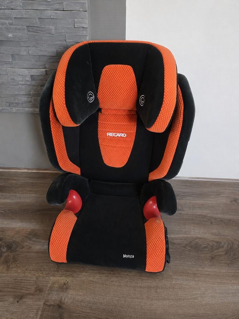 Recaro Monza autostoel - Zwart/Oranje, Overige merken, Autogordel, 15 t/m 36 kg, Verstelbare rugleuning