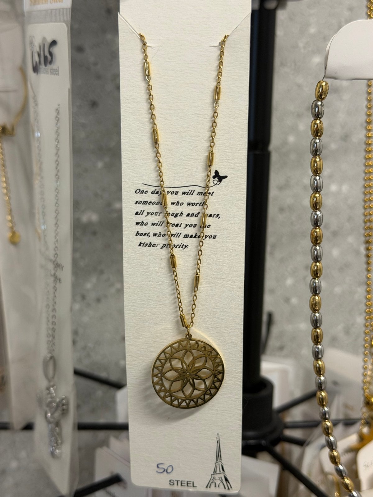Nieuwe RVS Ketting met Hanger - Waterbestendig, Nieuw, Ophalen of Verzenden, Goud, Overige materialen