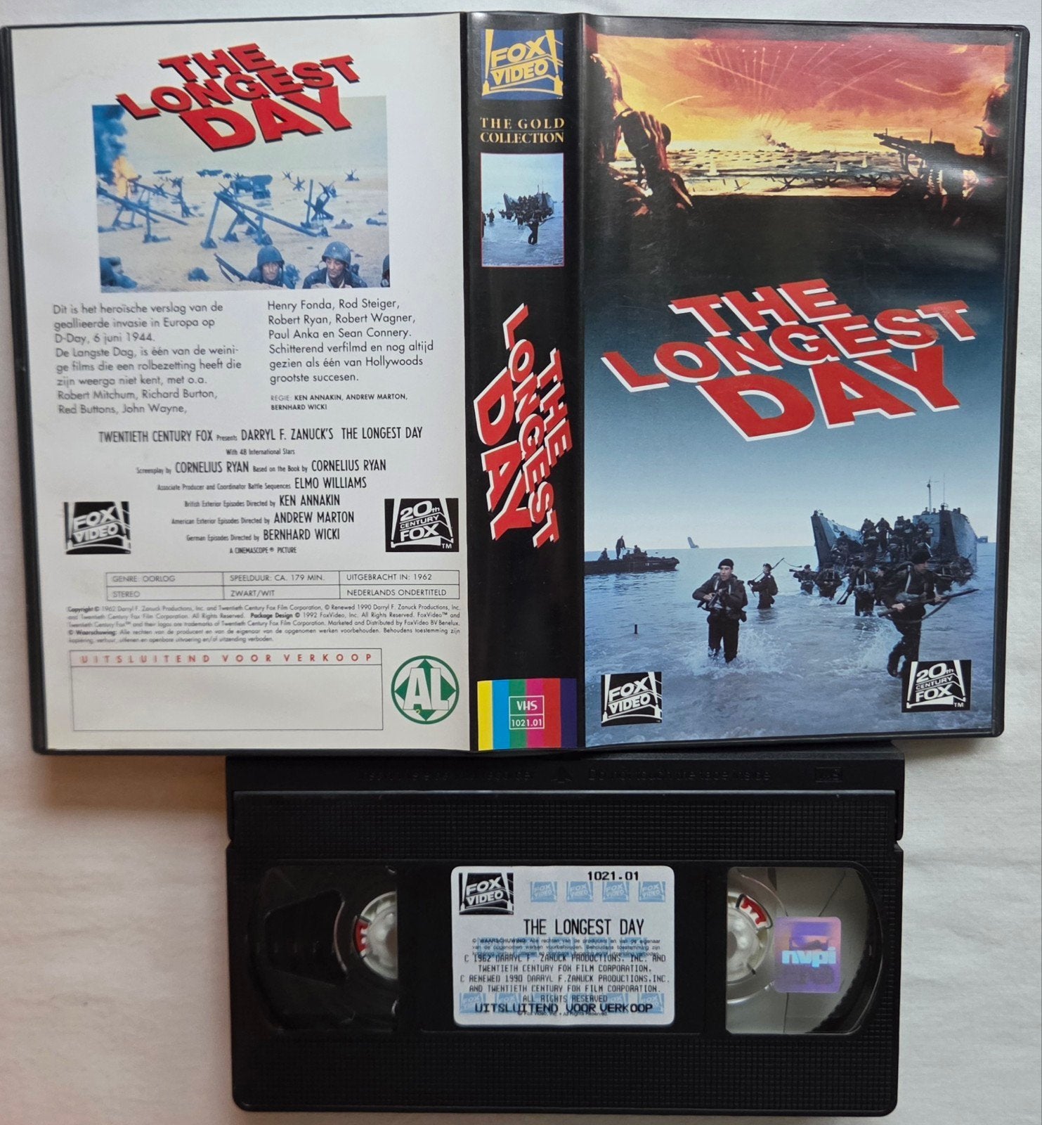 The Longest Day VHS Oorlog/Classic, Vanaf 16 jaar, Ophalen of Verzenden, Gebruikt, Actie en Avontuur