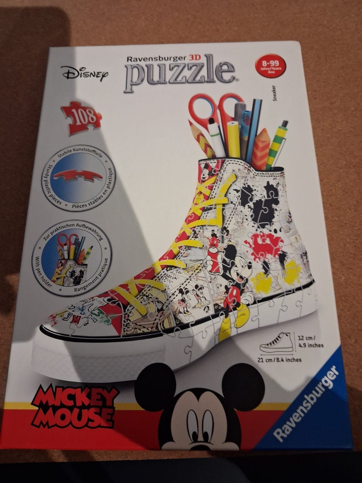 Ravensburger 3D puzzel Sneaker Mickey Mouse, Ophalen, Meer dan 50 stukjes, Gebruikt, 6 jaar of ouder