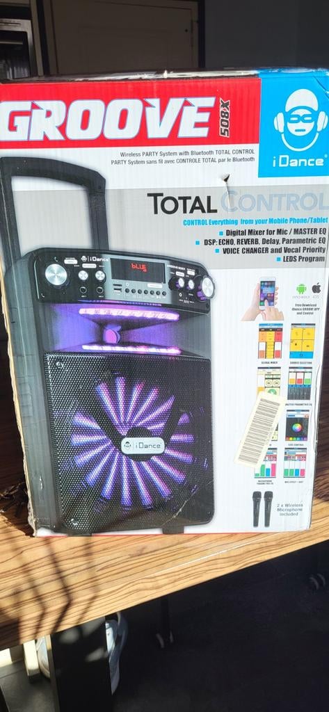 iDance Groove 508X Draadloos Party Systeem met Bluetooth, Ophalen of Verzenden, Zo goed als nieuw, 120 watt of meer