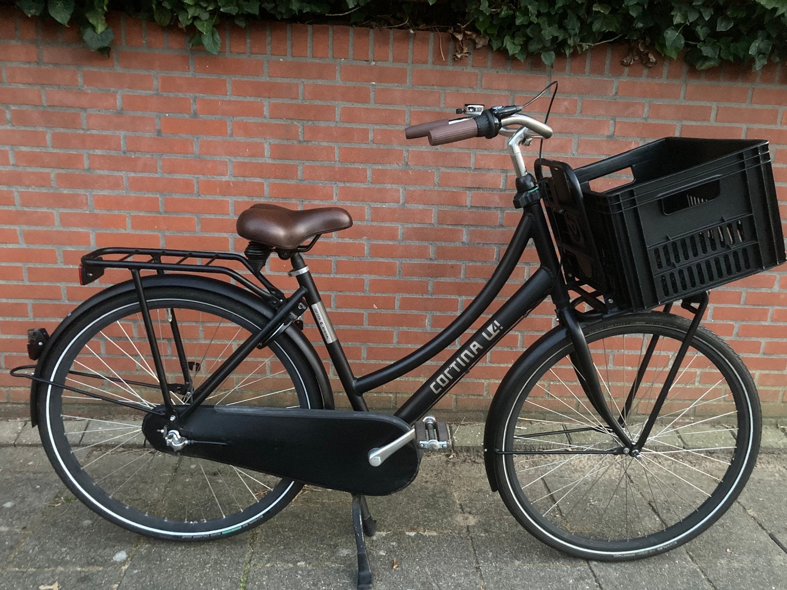 Nette 28 inch Cortina U4 damesfiets 50 cm 3V inclusief krat, Fietsen en Brommers, Ophalen, Zo goed als nieuw, 26 inch of meer