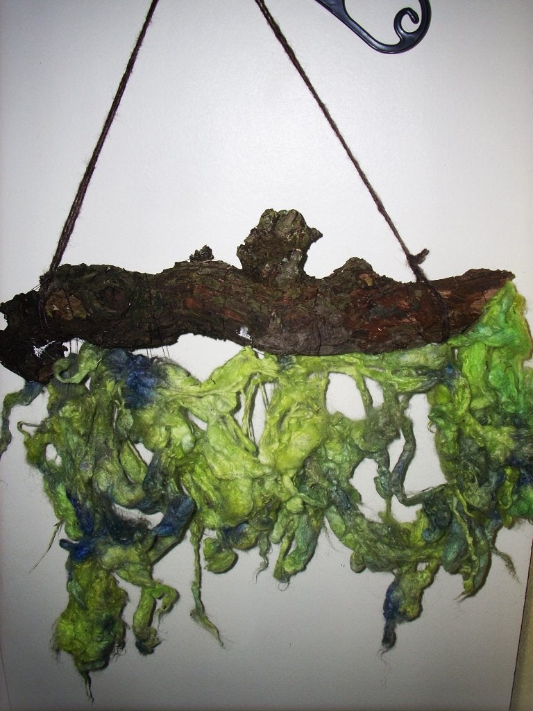 2 x muurhanger schapenwol decoratie wandhanger vilten, Ophalen of Verzenden, Nieuw, Wandhanger