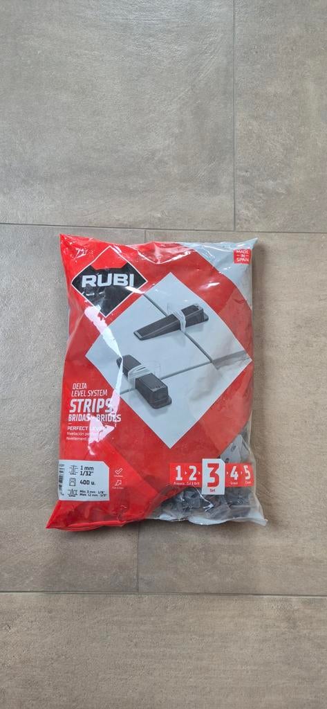 Rubi Delta Level System Strips 1mm 400 stuks, Overige materialen, Nieuw, Minder dan 20 cm, 10 m² of meer