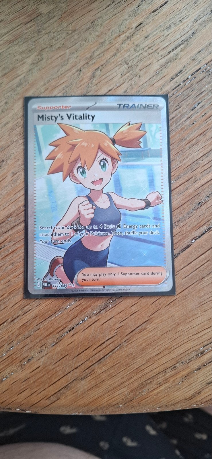 Misty's Vitality Full Art Trainer Kaart Pokémon TCG, Ophalen of Verzenden, Zo goed als nieuw
