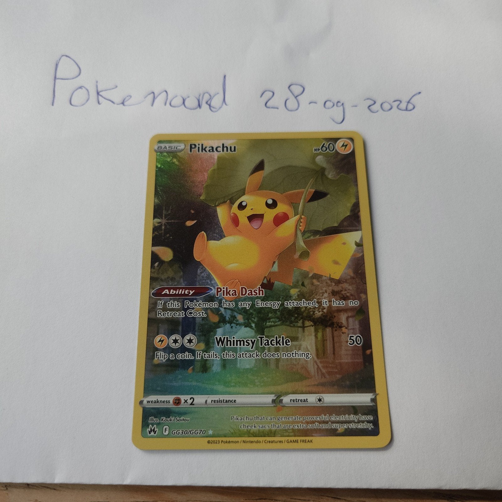 Pikachu GG30/GG70 crown Zenith, Ophalen of Verzenden, Zo goed als nieuw, Losse kaart