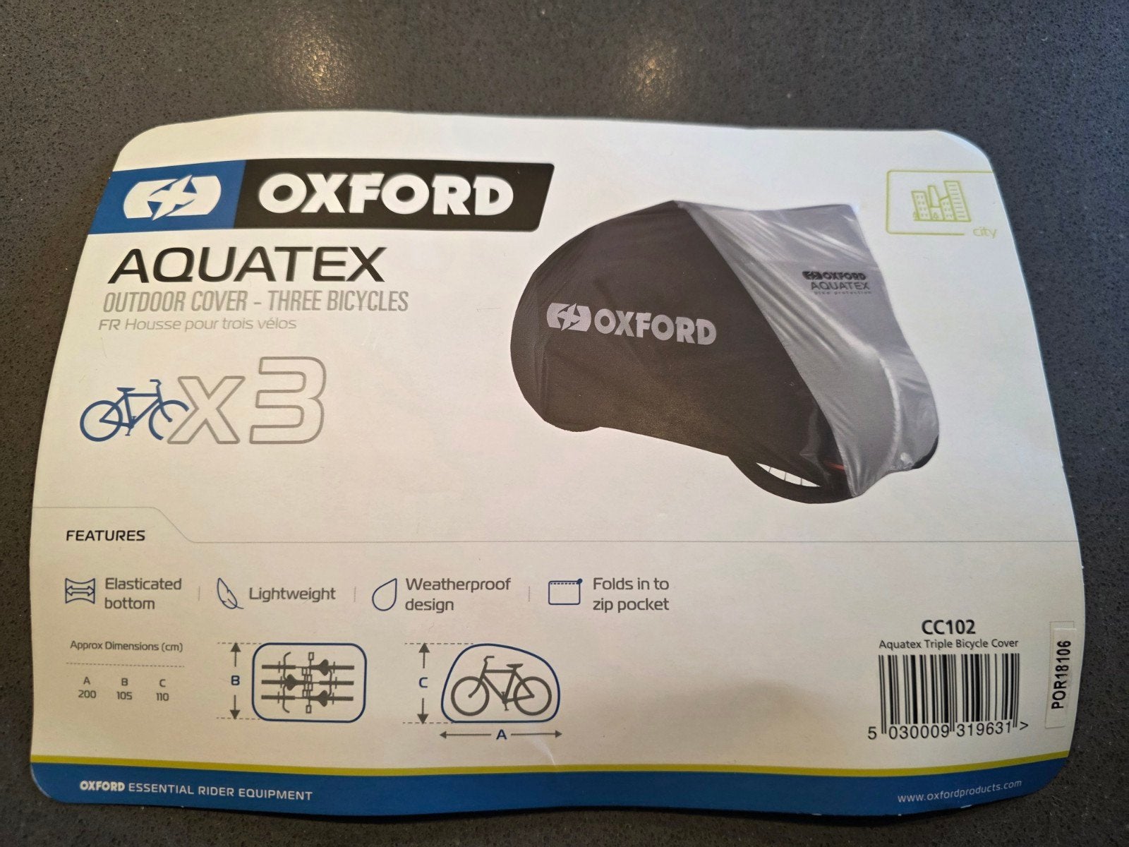 Oxford Aquatex Fietsbeschermhoes voor drie fietsen, Ophalen, Nieuw, Oxford