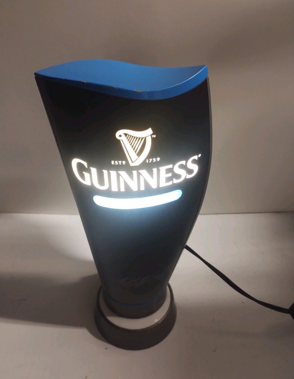 Guinness Extra Cold bier verlicht bier tap front, Ophalen of Verzenden, Gebruikt, Reclamebord, Plaat of Schild, Overige merken