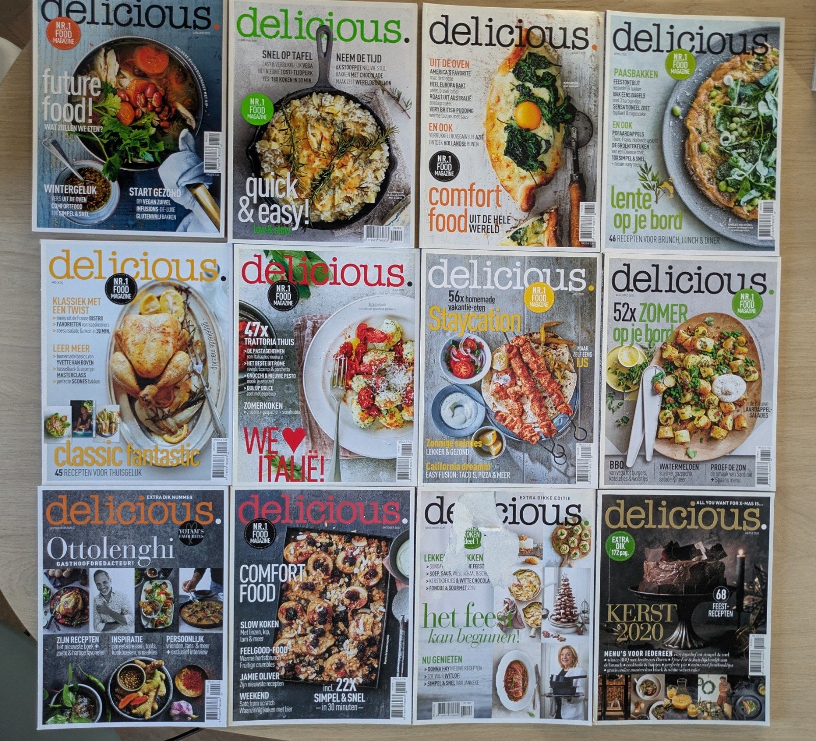 Delicious Magazine Jaargang 2020 Compleet, Ophalen of Verzenden, Gelezen, Overige typen
