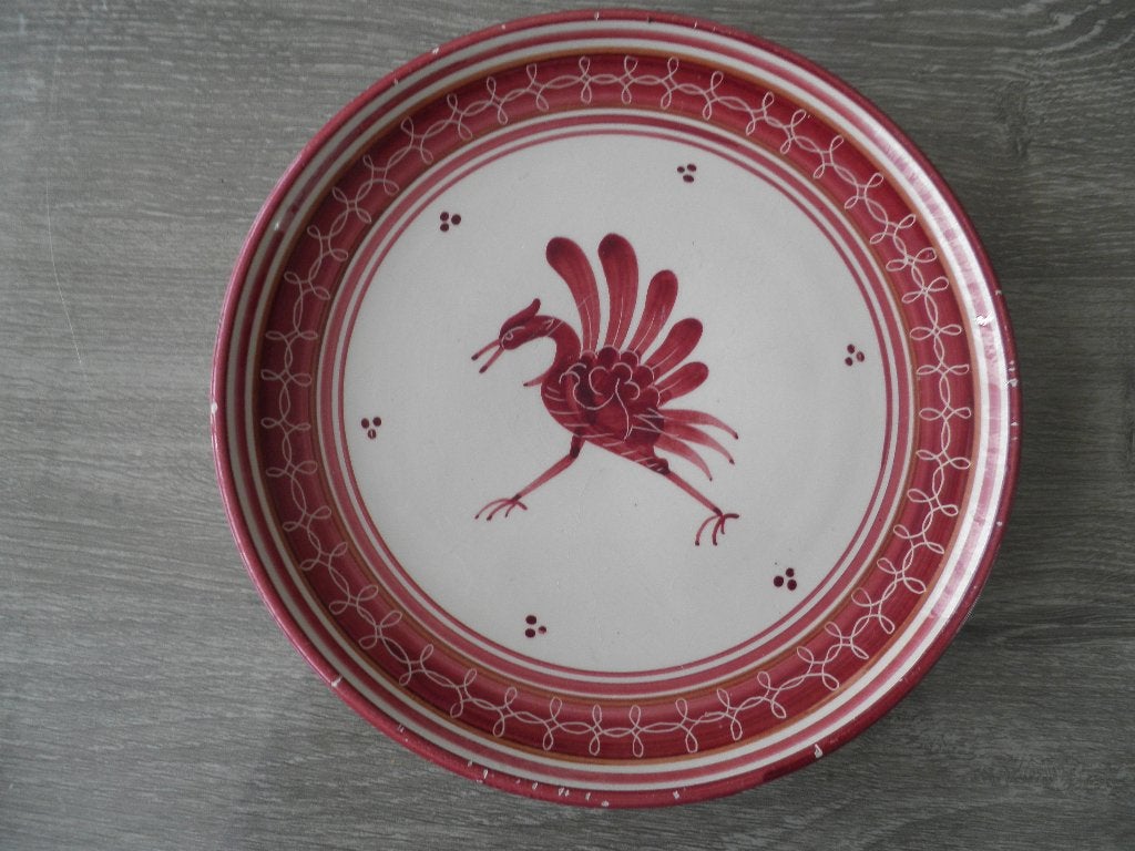 Antiek wandbordje Peacock Pottery, Ophalen of Verzenden