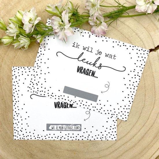 "Wil je mijn getuige zijn?" Kraskaart - GRATIS VERZENDING, Verzenden, Nieuw, Versiering, Geboorte of Huwelijk