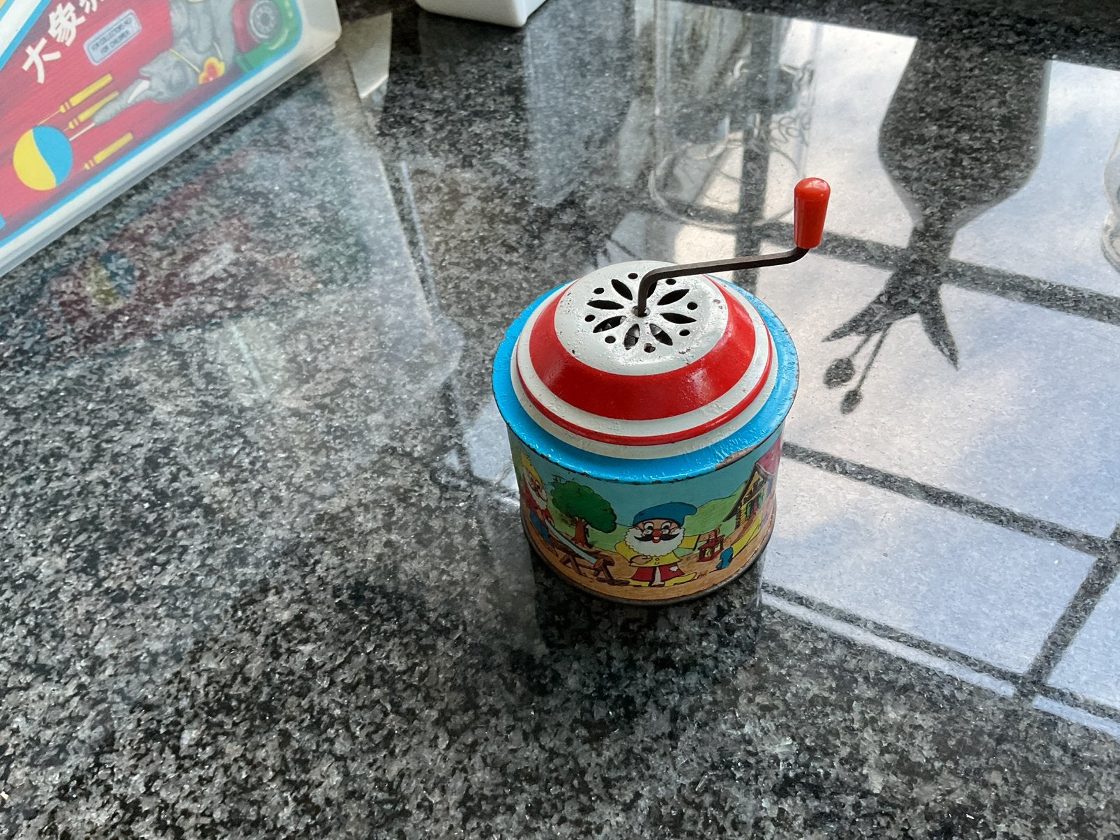 Vintage Muziekdoosje met Draaihendel - Nostalgisch Speelgoed, Ophalen of Verzenden