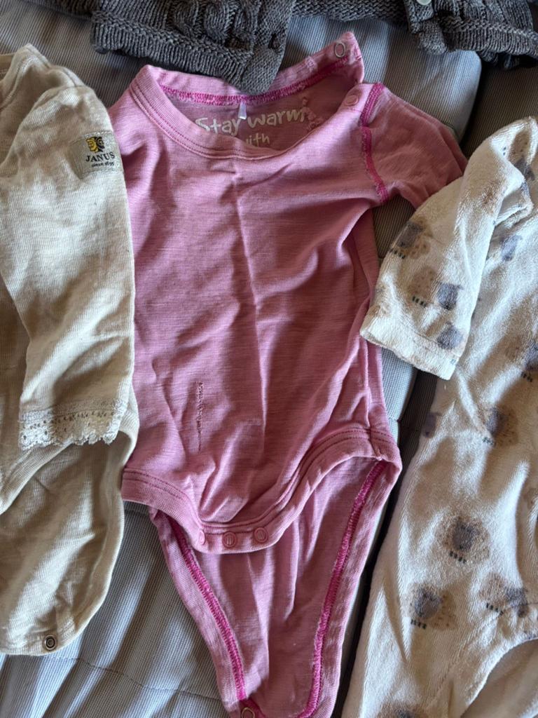 Warm kledingpakket baby meisje maat 68 met wol rompertjes, Ophalen of Verzenden, Gebruikt, Meisje, Setje