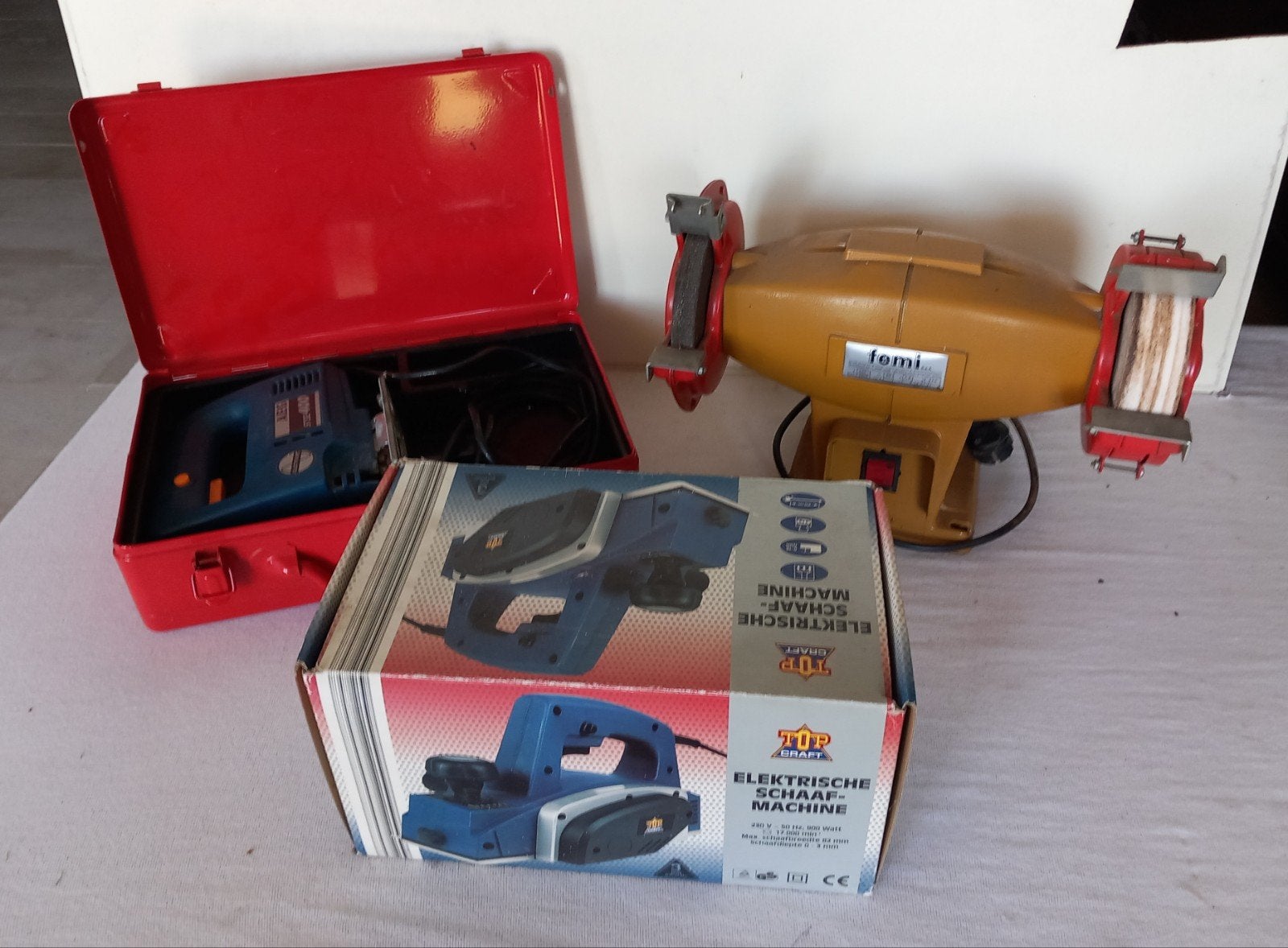 Elektrische schaafmachine, decoupeerzaag en slijpmachine, Ophalen, Gebruikt, Nvt, Nvt