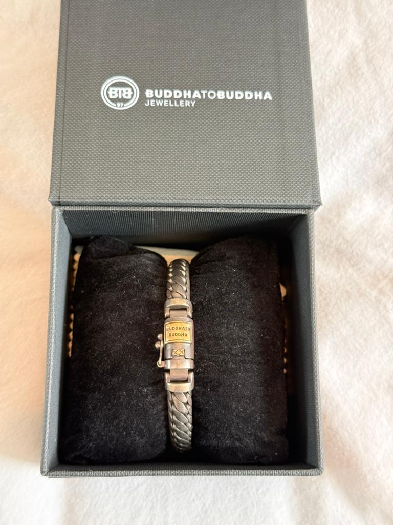 Buddha to Buddha armbad zilver/rhodium/14k goud, Ophalen of Verzenden, Zo goed als nieuw, Goud