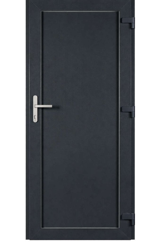 Kunststof deur Vol Paneel Antraciet Klink Rechts, Doe-het-zelf en Verbouw, Kozijnen en Schuifpuien, Kunststof, Deurkozijn, Next Windows