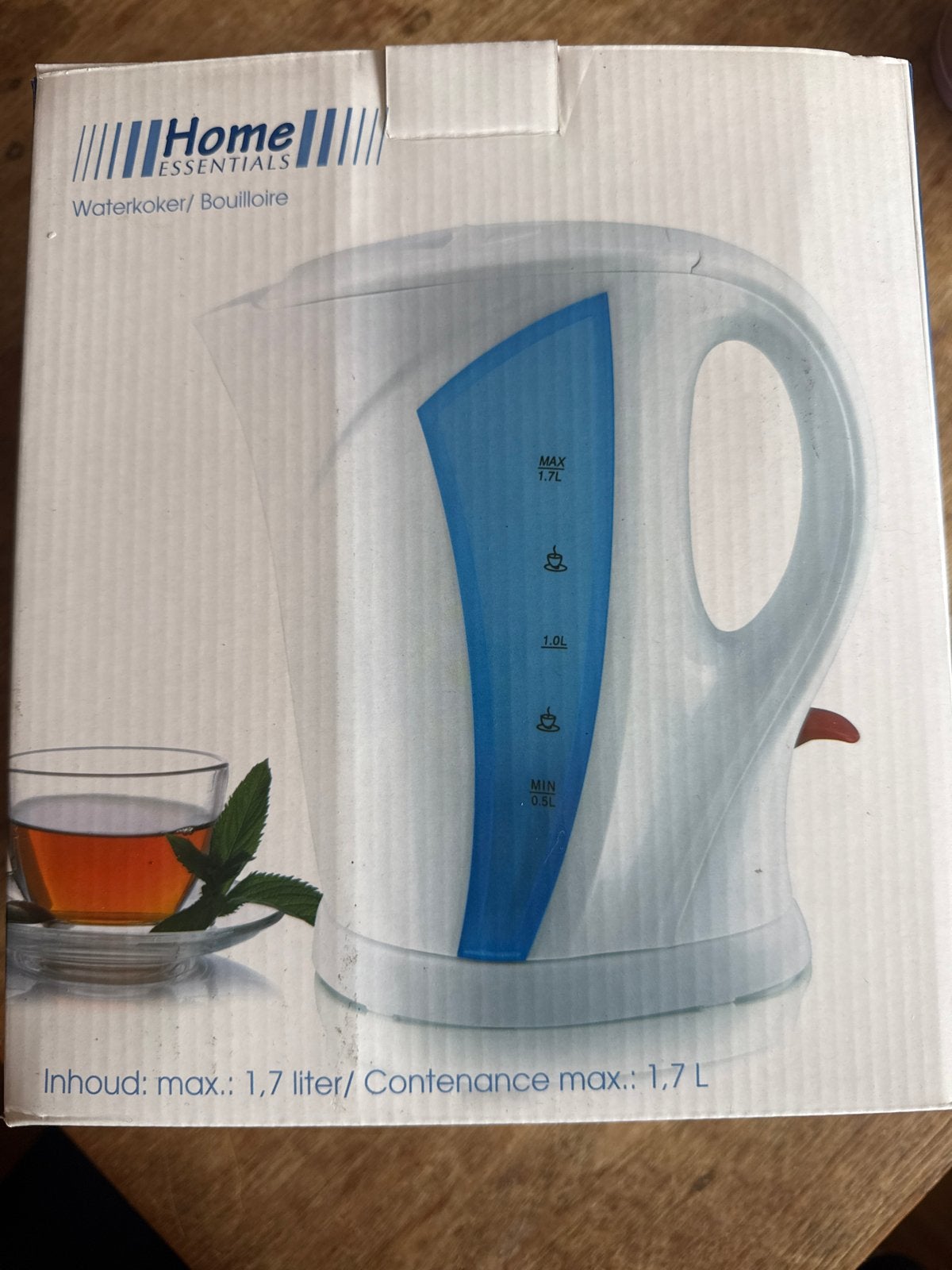 Home Essentials Waterkoker 1.7L - Nieuw in doos, 1 tot 2 liter, Ophalen of Verzenden, Nieuw