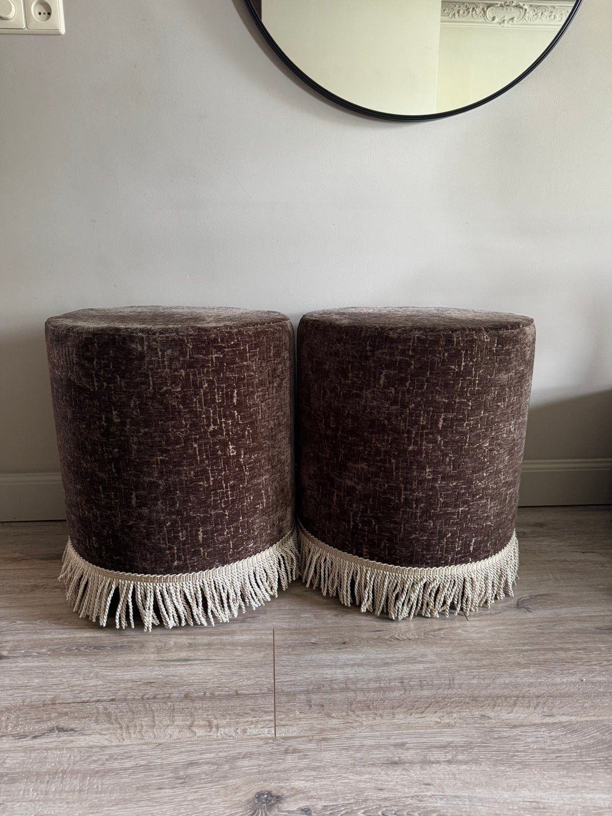 Nieuwe poef, duran, claudi erik kuster style, Minder dan 50 cm, Rond, Nieuw, Minder dan 50 cm