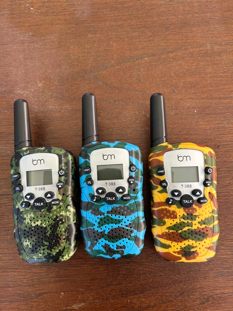 Walkietalkies walkie talkies Bluemay set van 3, Met broekklem, Nieuw, Ophalen of Verzenden, Portofoon of Walkie-talkie