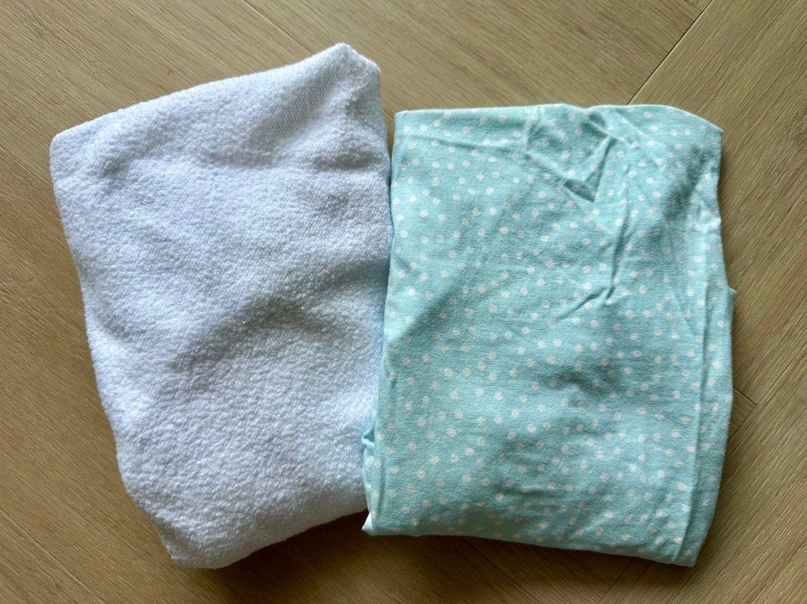 HEMA hoeslaken + molton ca 60x35 cm | kinderwagen/wieg, Kinderen en Baby's, Ophalen of Verzenden, Zo goed als nieuw, Wieg
