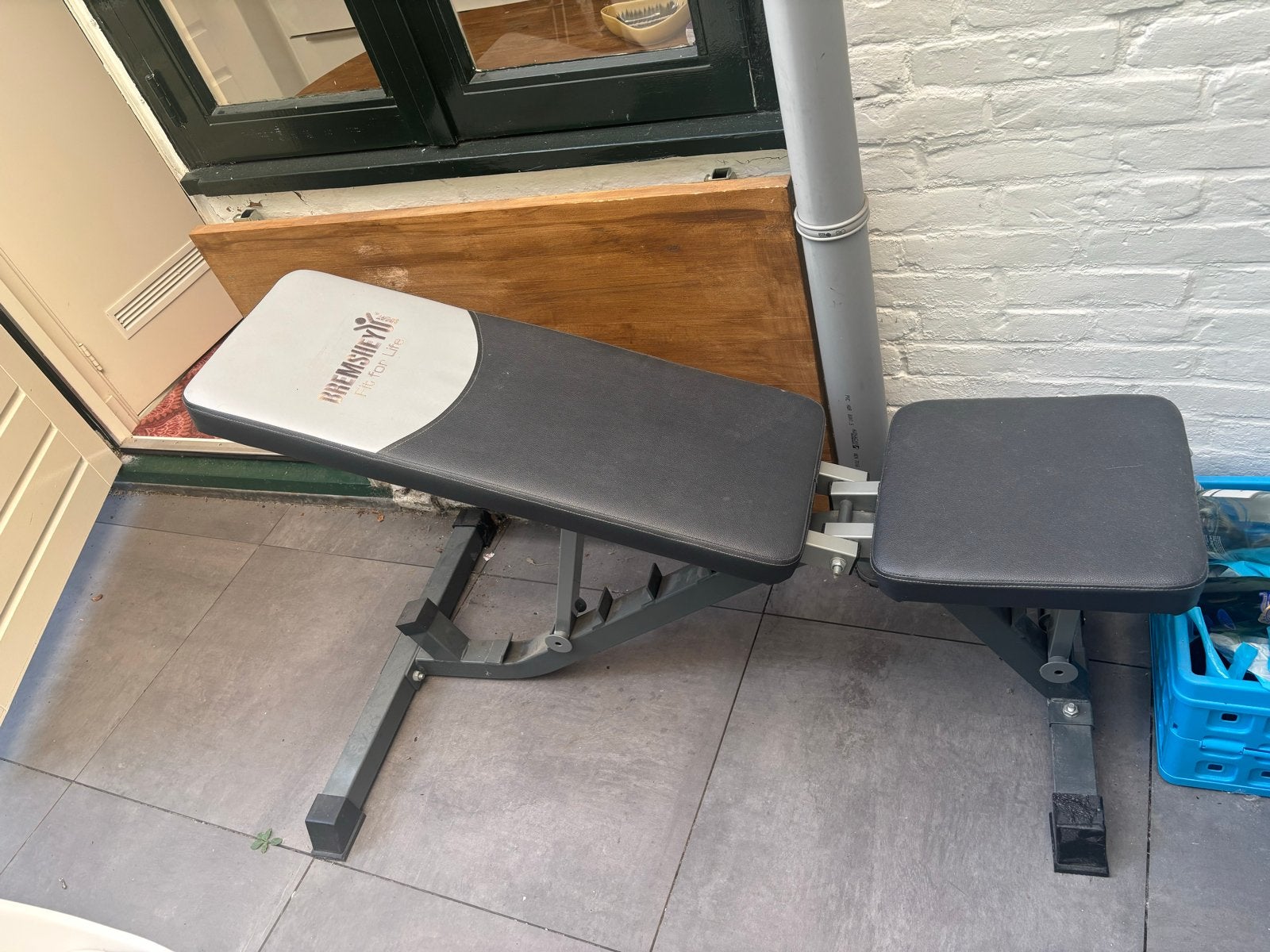 Verstelbare fitnessbank voor krachttraining, Ophalen, Gebruikt, Krachtstation, Armen