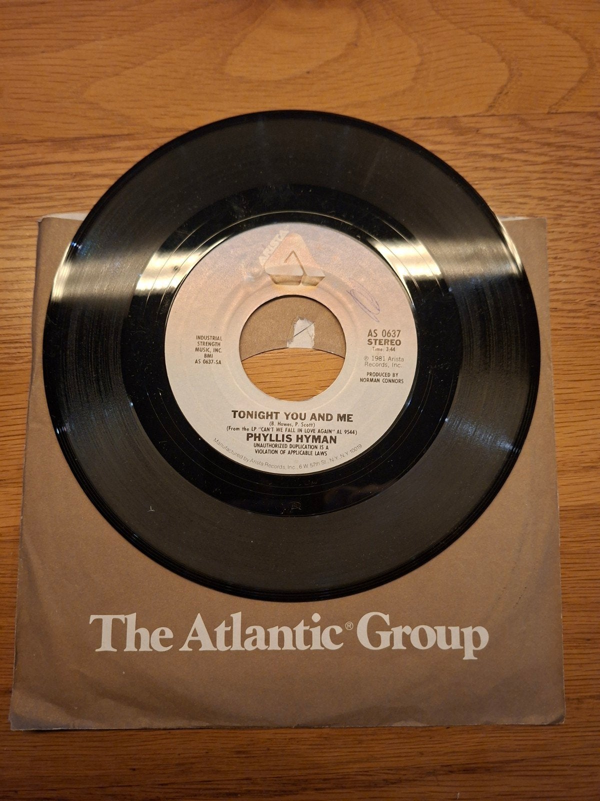 Phyllis Hyman - Tonight You and Me (7 inch vinyl single), Gebruikt, 7 inch, Ophalen of Verzenden, EP
