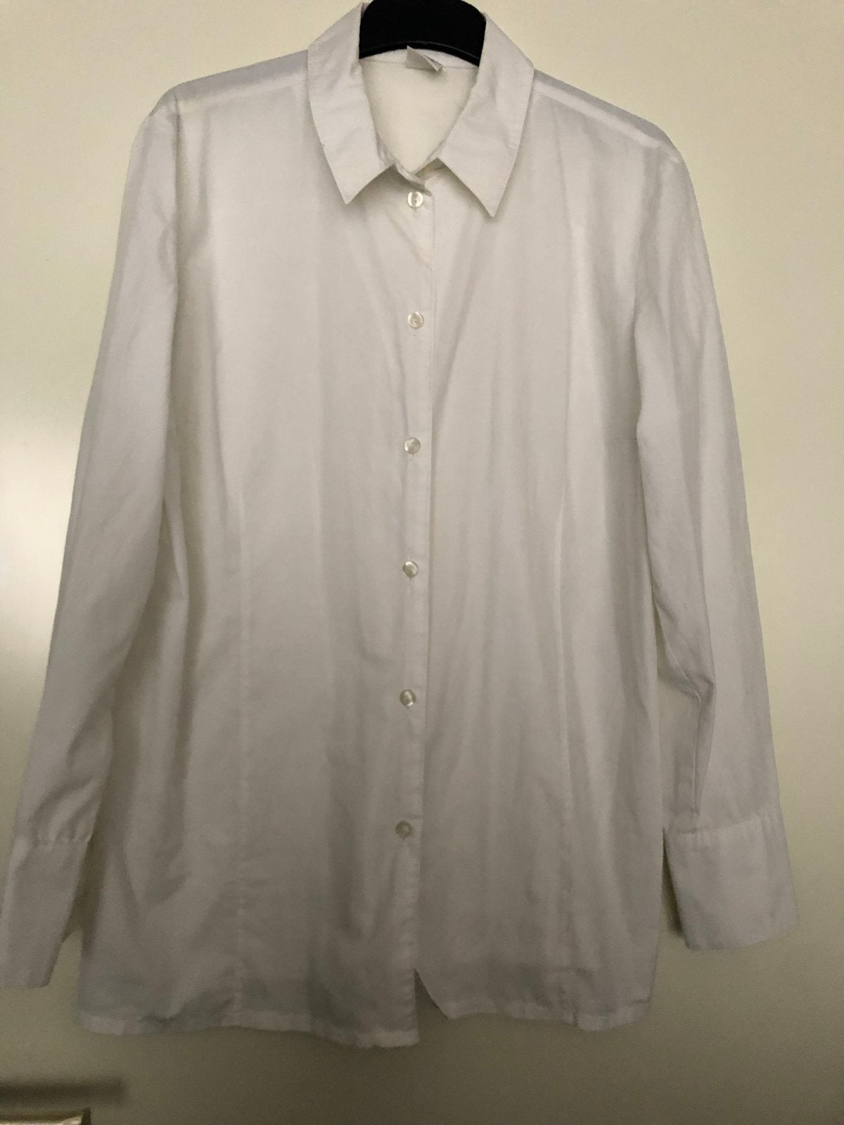 Witte blouse van M&S Mode, maat L 44/46 kers tip!, Ophalen of Verzenden, Gedragen, Maat 42/44 (L), Wit