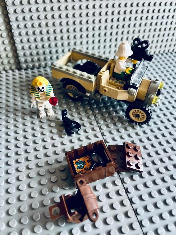 LEGO Adventurers 2995 Adventurers Car & Skeleton, Gebruikt, Overige thema's, Lego, Ophalen of Verzenden