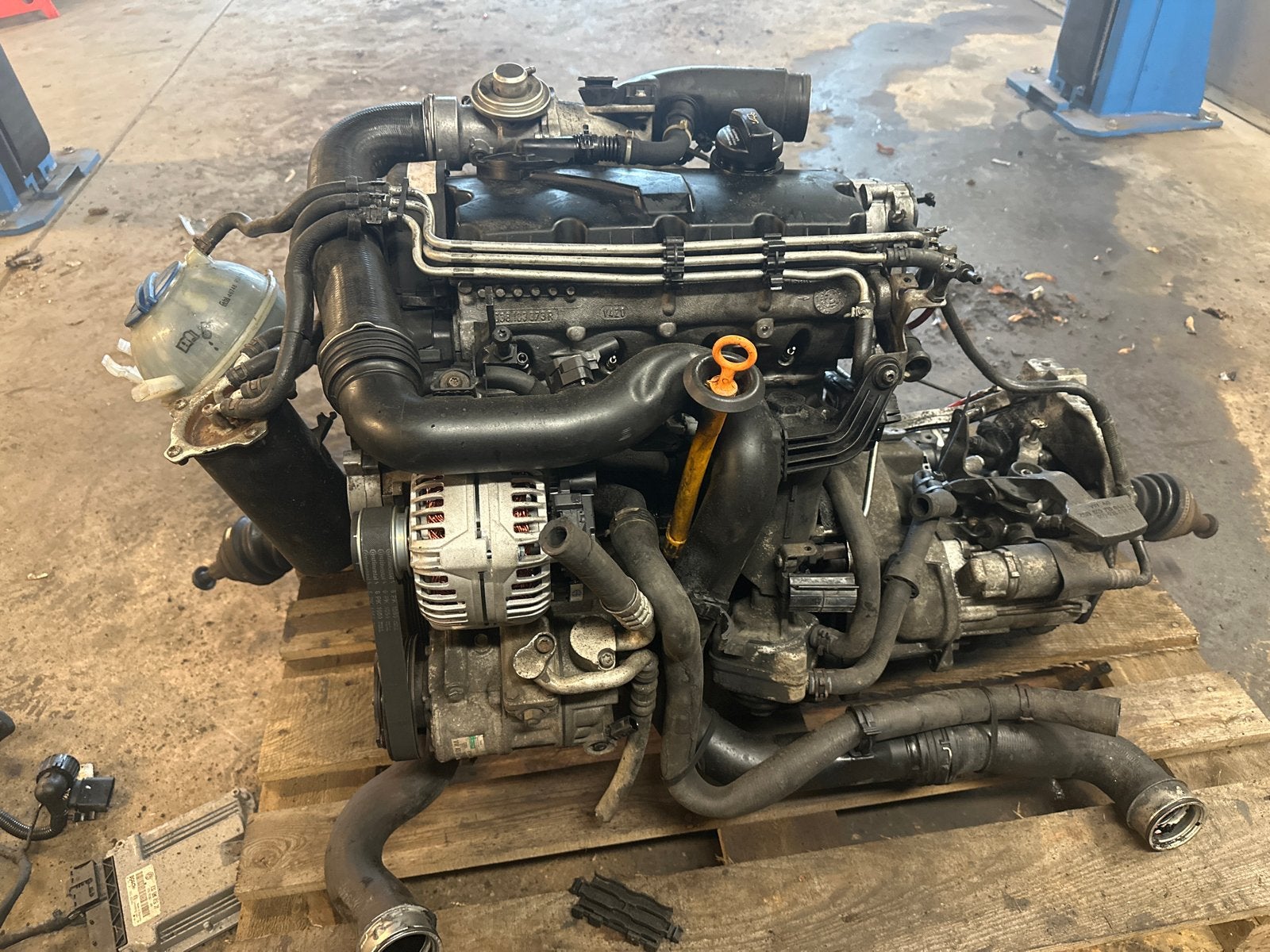Caddy mk3 1.9 TDI BJB motor in onderdelen, Ophalen of Verzenden, Gebruikt, Volkswagen