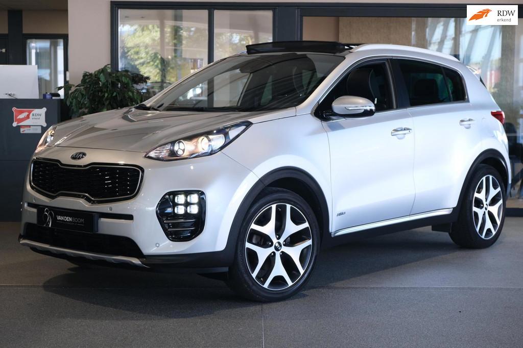 Kia Sportage 1.6 T-GDI 4WD GT-Line Pano Trek Navi Leder Cam, Auto's, Kia, Gebruikt, 4 cilinders, Leder, Bedrijf