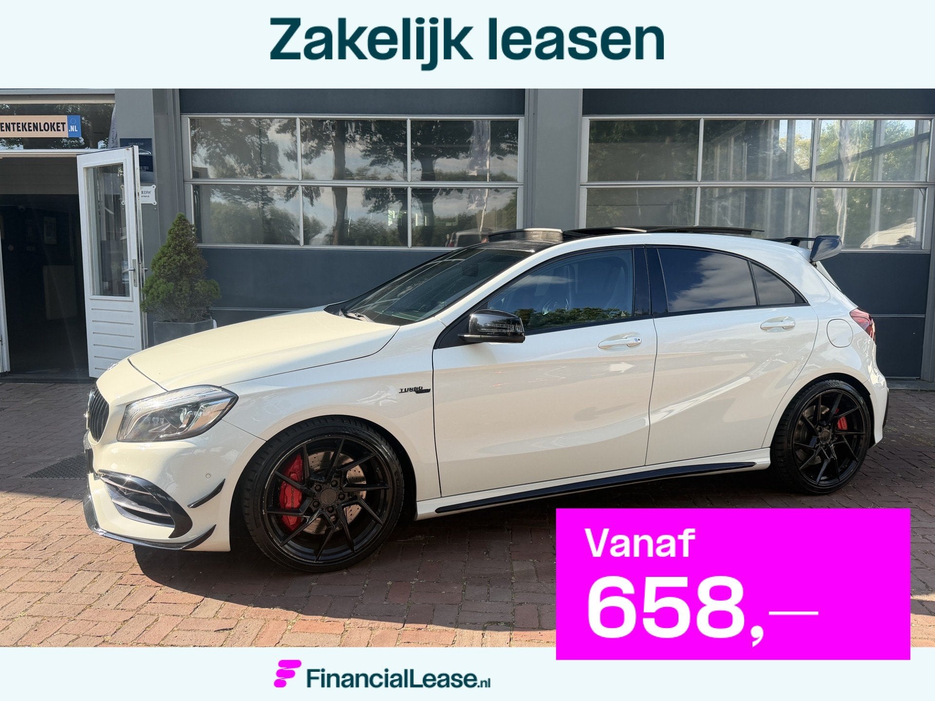 Mercedes-Benz A-Klasse AMG 45 4MATIC 2016 Km 157.000 Nap 381, Automaat, Gebruikt, 4 cilinders, Wit