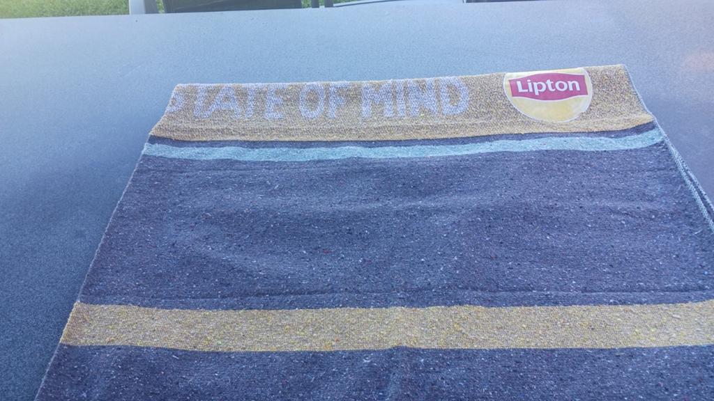 Lipton 'State of Mind' Strandlaken/Picknickkleed, Blauw, Zo goed als nieuw, Reclame, Strand, Picknick, 150 tot 200 cm