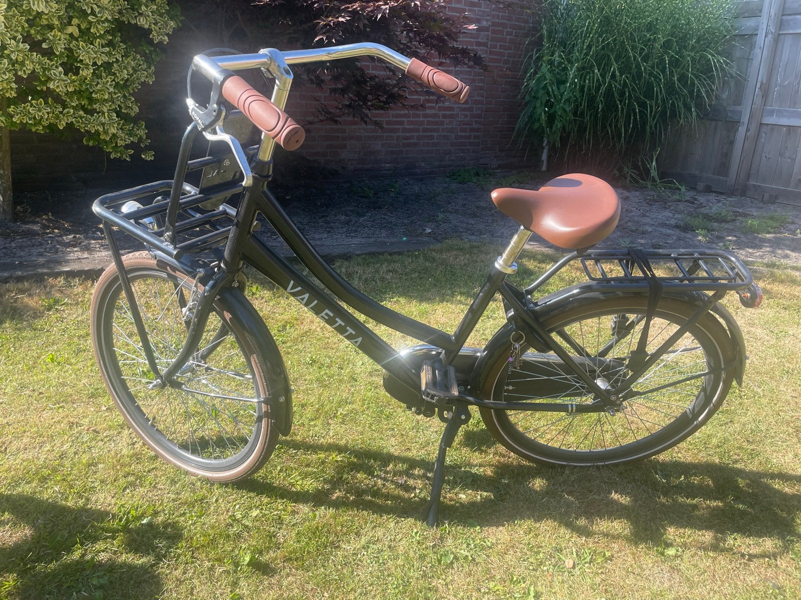 Popal Valletta Transportfiets - Mat Zwart - 24inch, Fietsen en Brommers, Ophalen, Gebruikt, 24 inch, Handrem