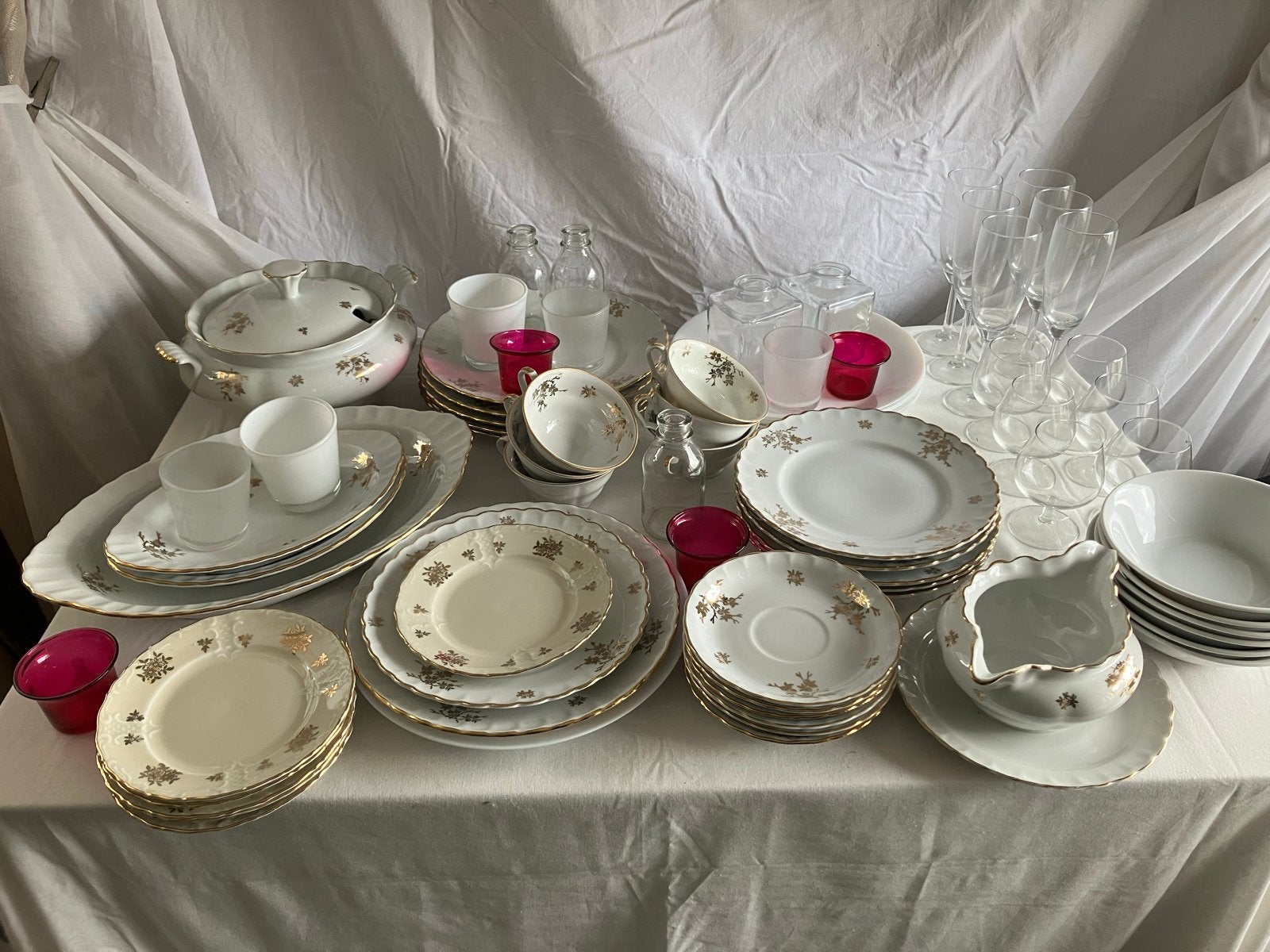 21-diner - Sweet 16 - high tea - bruiloft servies, Antiek en Kunst, Ophalen of Verzenden