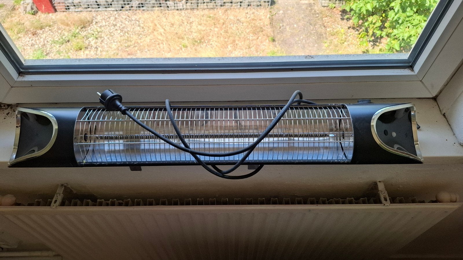Infrarood terrasverwarmer - Elektrische kachel, Gebruikt, Minder dan 30 cm, Kachel, Ophalen of Verzenden