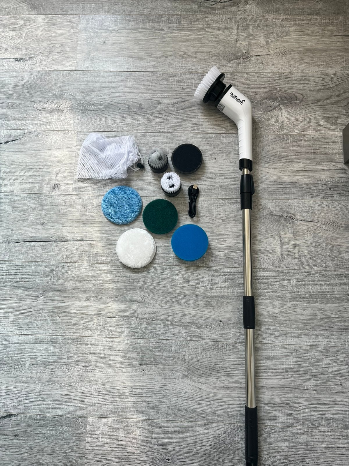 GoScrub elektrische schrob borstel set met accessories., Ophalen of Verzenden, Bezem of Borstel