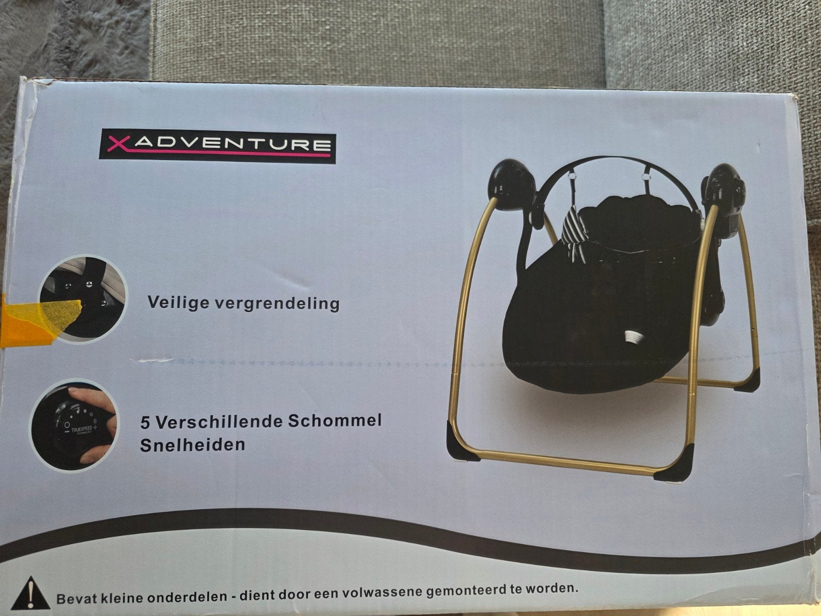 X Adventure BabySwing, Ophalen, Zo goed als nieuw