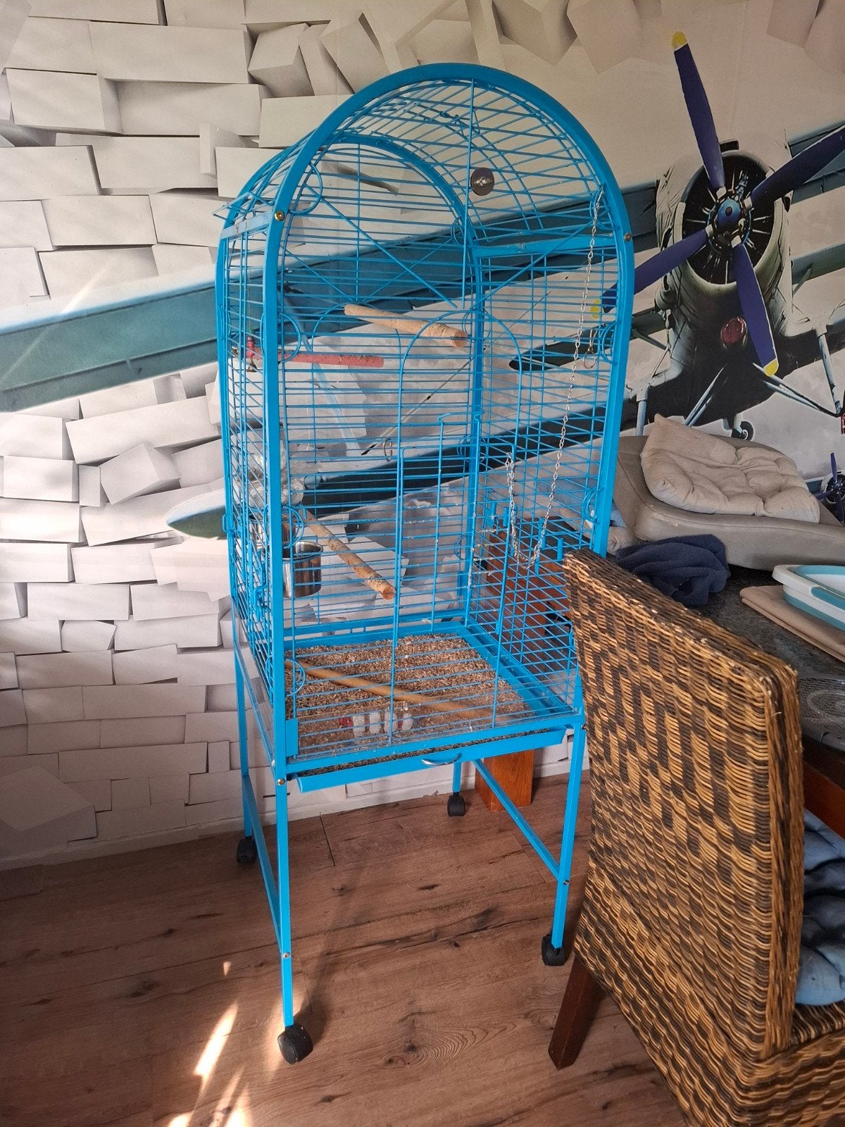 Topmast Papegaaienkooi, Dieren en Toebehoren, Vogels | Hokken en Kooien, Ophalen, Gebruikt, Metaal, Vogelkooi