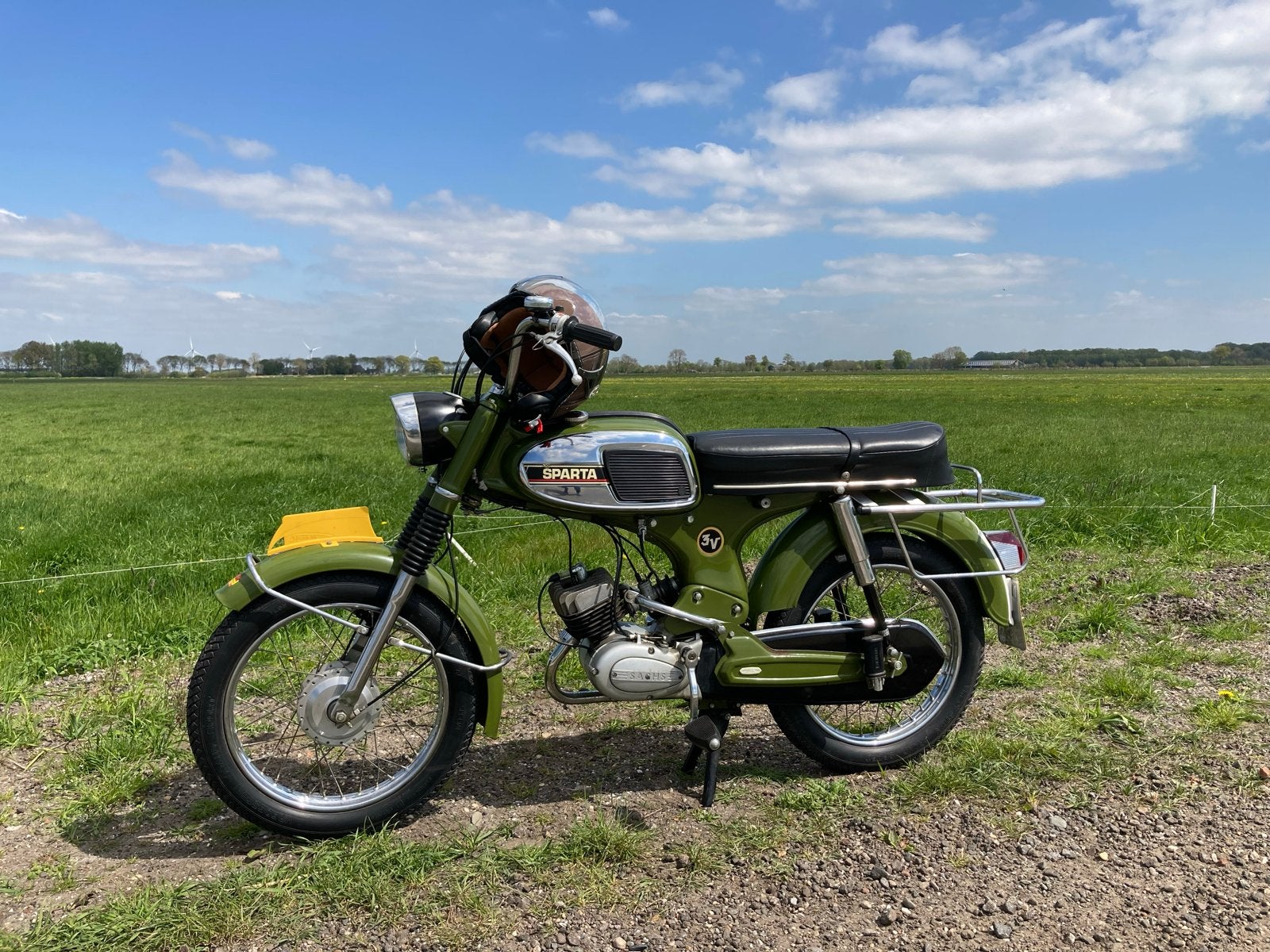 Sparta bromfiets - Klassieke groene oldtimer, Ophalen, Sparta, Maximaal 45 km/u, 3 versnellingen