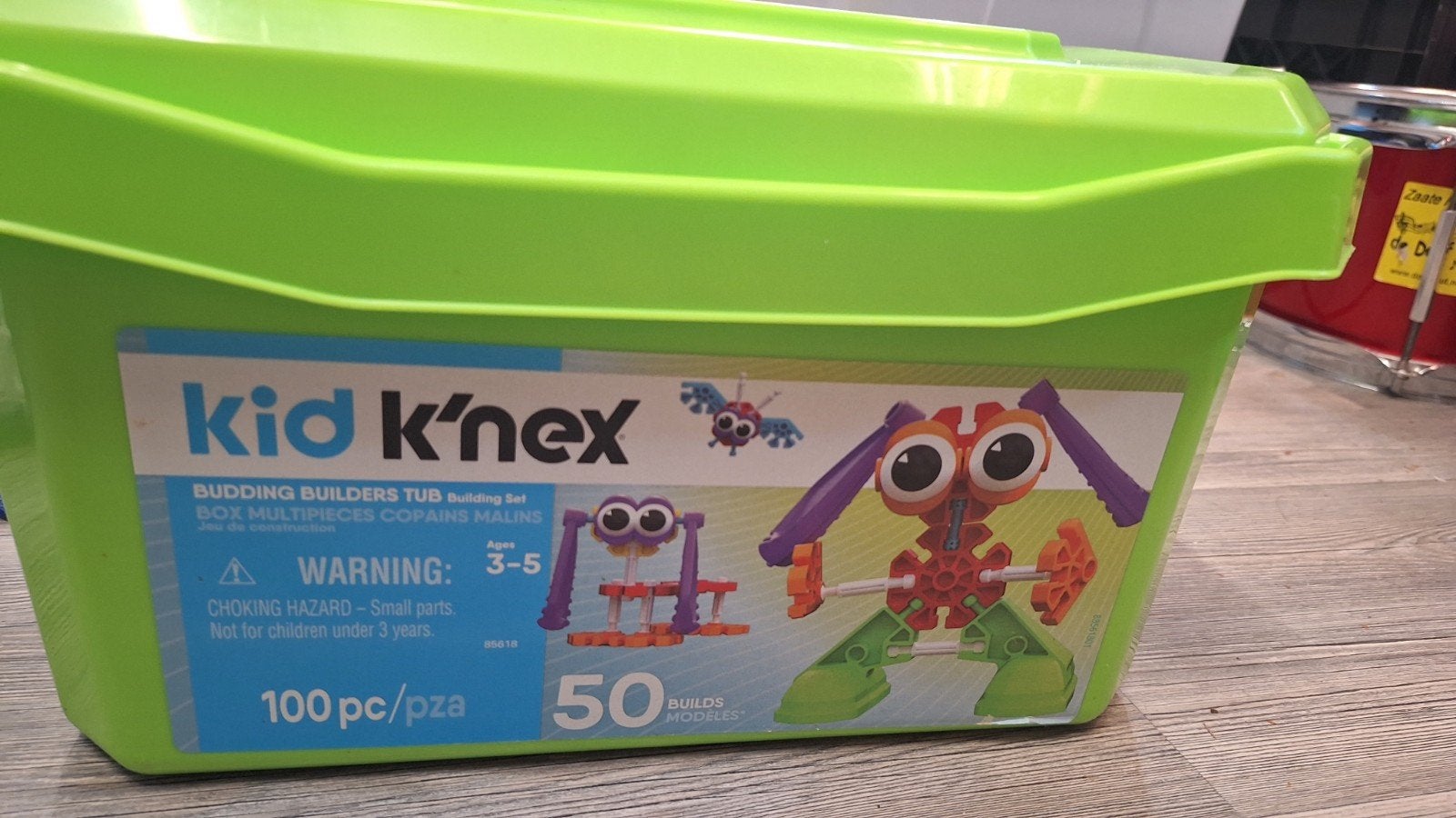 Kid K'nex Budding Builders Tub - 100 stuks, Ophalen of Verzenden, Zo goed als nieuw, K'nex