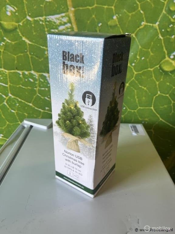 Online Veiling: Black Box Norton USB Kerstboom met burlap, Diversen, Gebruikt