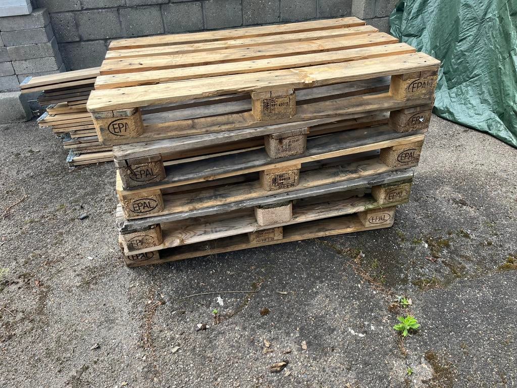 Europallets 80x120 met stapelbare opvouwbare opzet randen, Ophalen, Zo goed als nieuw, Pallet, Minder dan 200 cm