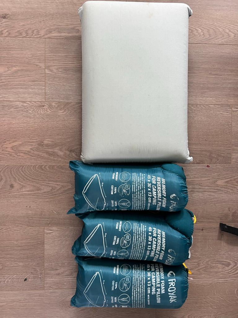 Kampeer kussen Froyak Memory Foam Kussens 4 stuks, Caravans en Kamperen, Ophalen of Verzenden