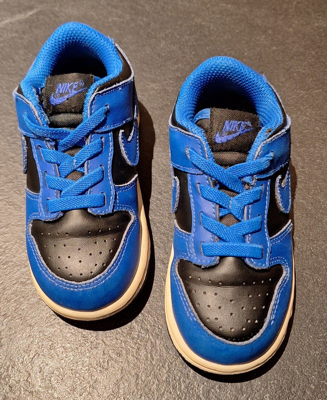 Nike Dunk Low sneakers maat 25 - Blauw/Zwart, Gebruikt, Jongen of Meisje, Schoenen, Ophalen of Verzenden