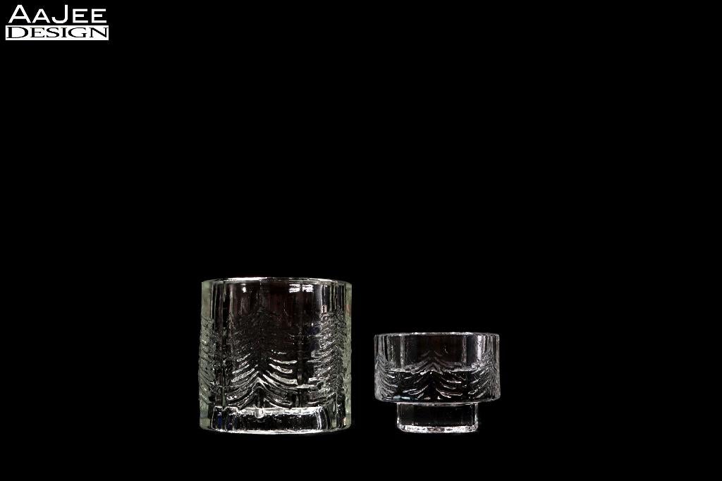 2 Iittala Finland – Waxinehouders – Kuusi – Jorma Vennola, Overige materialen, Gebruikt, Overige kleuren, Ophalen of Verzenden