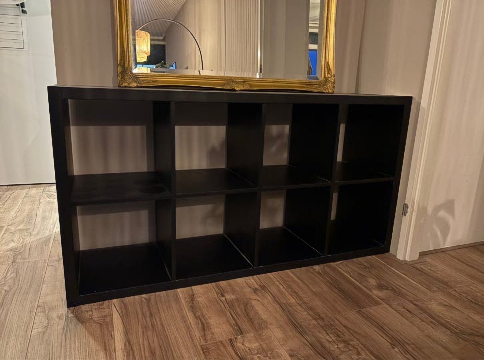 KALLAX 2x4 vakkenkast zwart, Huis en Inrichting, Kasten | Wandmeubels, Ophalen, Gebruikt, Minder dan 150 cm, 150 tot 200 cm